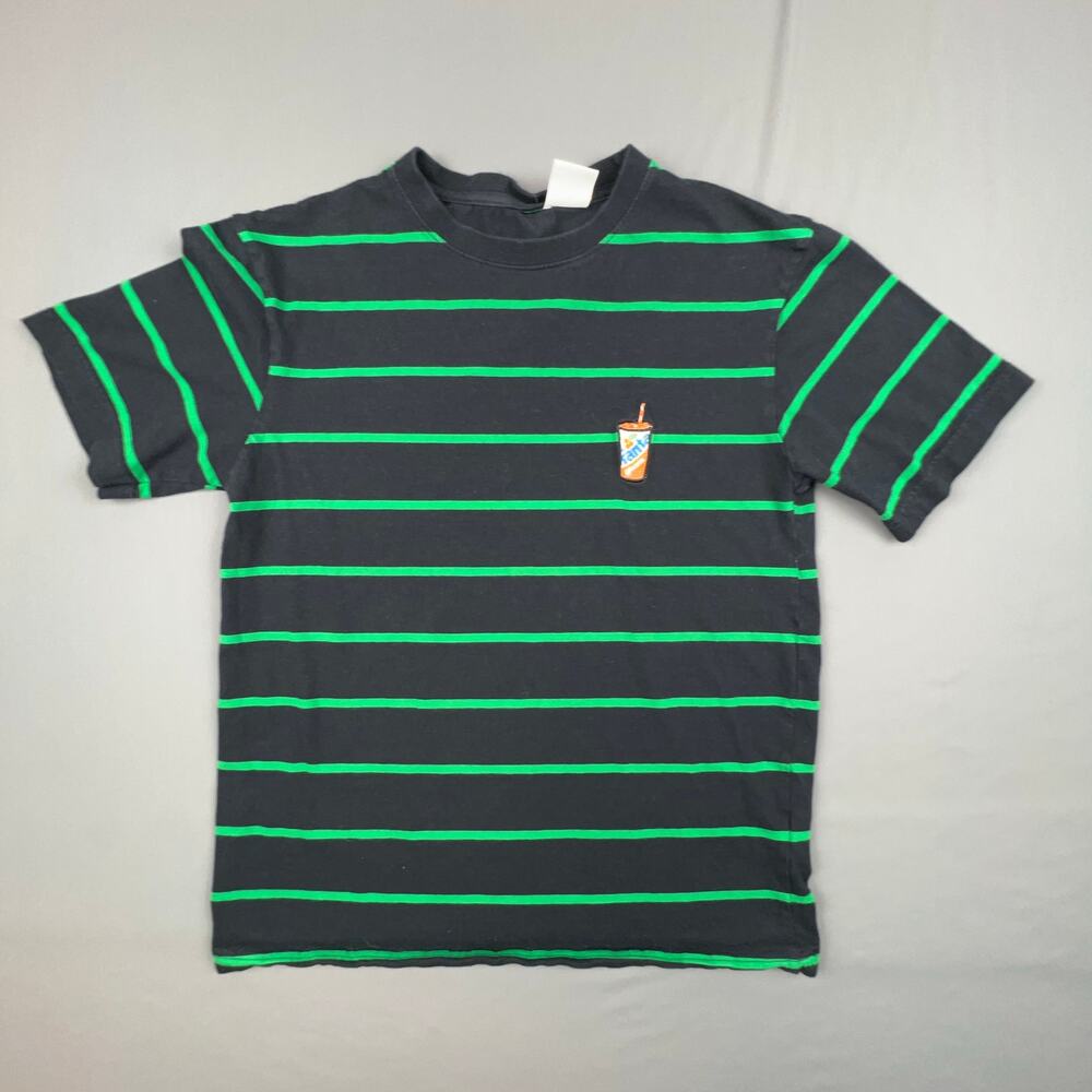 Fanta Orange Striped Tee | Coca-Cola 2021 | Embroidered Patch | Fits M
